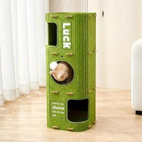HKM-4926013 Double-Layer Felt Cat Nest and Climbing Frame for Multiple Cats - Polyester Fiber Design