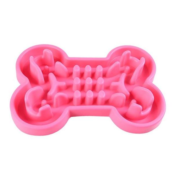 HKM-4926141 Pet Dog Slow Feeder Bowl - Anti-Choke Silicone Travel Design, Available in Small and Large Sizes