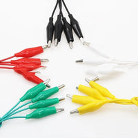 HKM-492691 Crocodile Clips Test Lines - 35mm & 45mm, Multiple Colors, PVC Casing, 10 Wires per Bundle