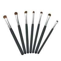 HKM-492691 Set of 7 Wooden Handle Eye Shadow Brushes with Horse Hair Bristles
