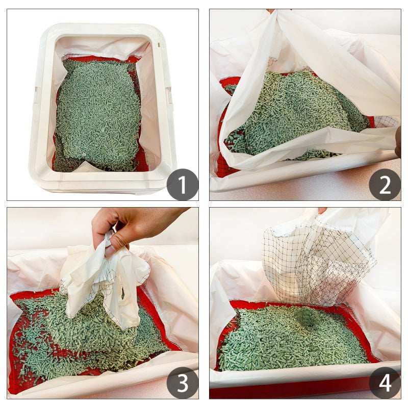 HKM-4927549 Cat Litter Sand Bag Filter Strainer Cleaning Tool - 10 Piece Set