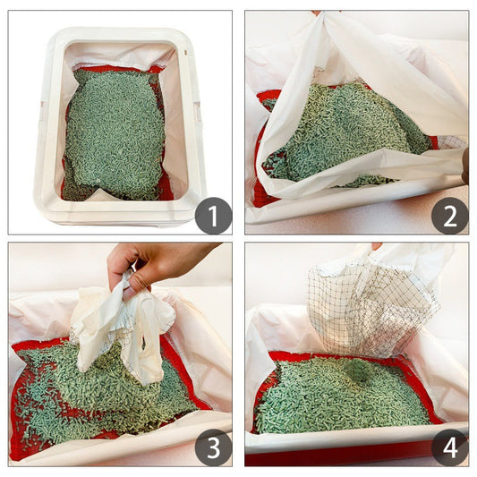 HKM-4927549 Cat Litter Sand Bag Filter Strainer Cleaning Tool - 10 Piece Set