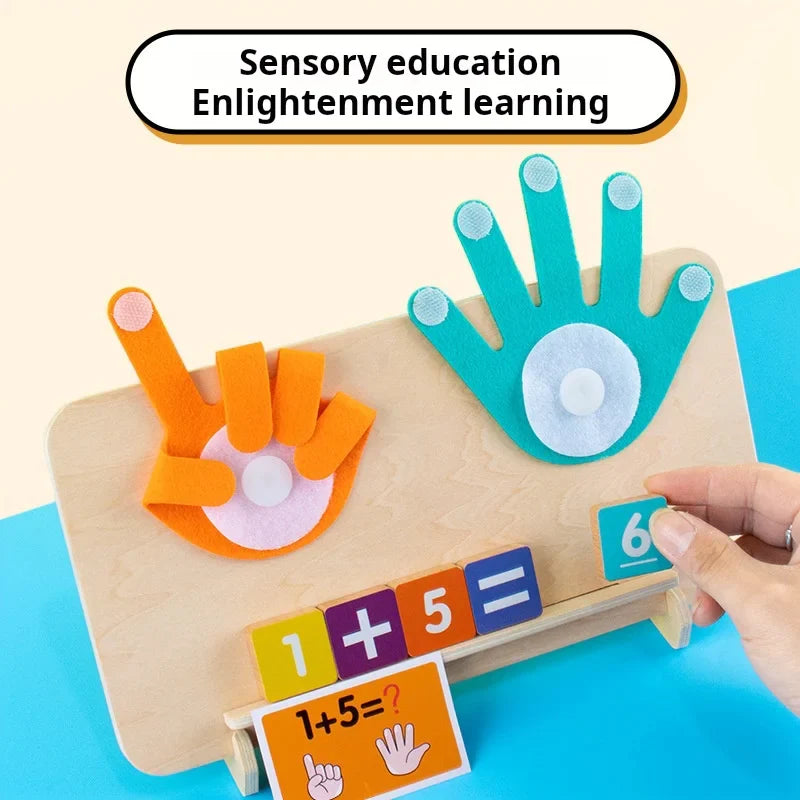 HKM-492755 Montessori Finger Cognitive Puzzle Math Toys for Learning Addition and Subtraction in Kindergarten
