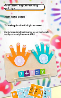 HKM-492755 Montessori Finger Cognitive Puzzle Math Toys for Learning Addition and Subtraction in Kindergarten