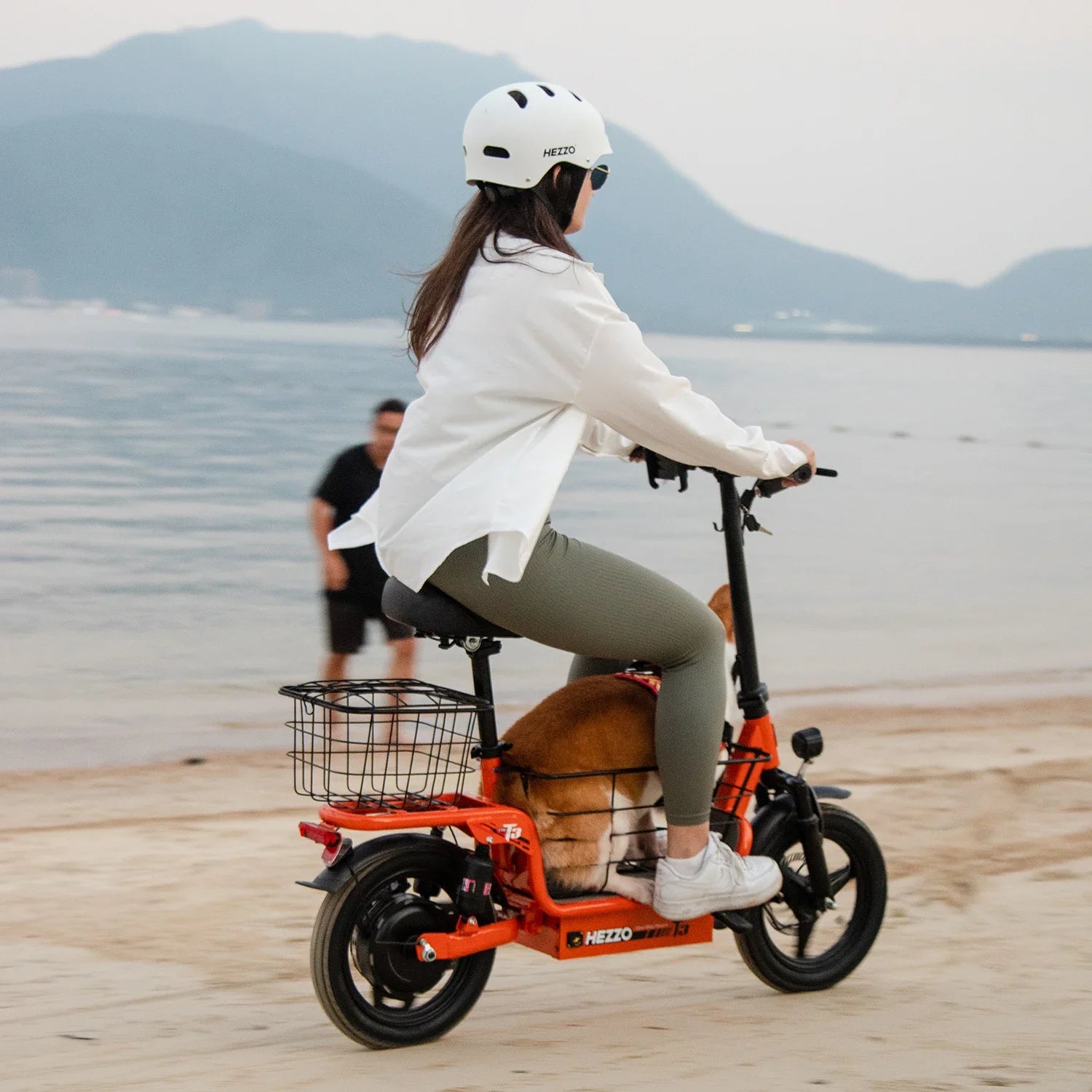 HKM-492819 Foldable 14-Inch Off-Road Electric Scooter with 500W Motor, 48V 15Ah Battery, 40-45km Range, Full Suspension