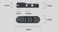 HKM-492819 Self-Adhesive Silicone Cable Organizer for Data, Charging, and Power Cables - Multiple Hole Options Available