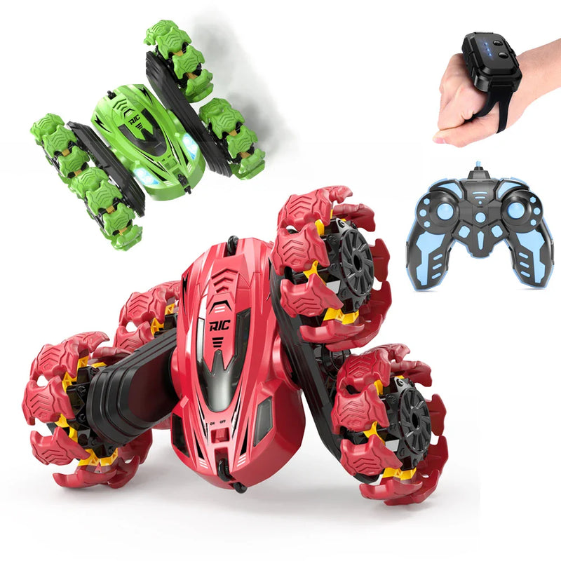 HKM-492883 4WD Double-Sided Swing Arm Remote Control Stunt Car with Expansion Wheel for Kids