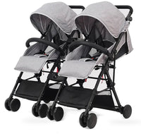 HKM-4928851 gray twin stroller set studio view