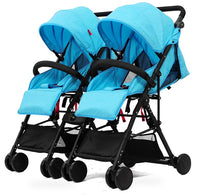 HKM-4928851 blue twin stroller set studio view