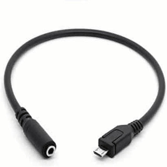 HKM-493011 Mobile Phone Charging and Audio Cable Conversion Interface - 30cm, Black