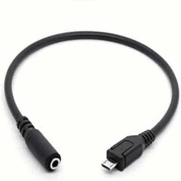 HKM-493011 Mobile Phone Charging and Audio Cable Conversion Interface - 30cm, Black