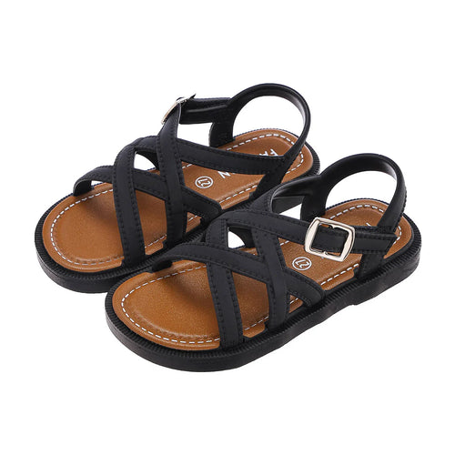 HKM-493011 Summer New Girls' Sandals with Soft Non-Slip Bottom Hot Style Unique Textured Beach Sandals for Children