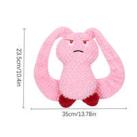 HKM-4931389 Plush Bunny Dog Teething Toy for Medium Small Puppies - Squeaky Chewable Stuffed Animal