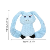 HKM-4931389 Plush Bunny Dog Teething Toy for Medium Small Puppies - Squeaky Chewable Stuffed Animal