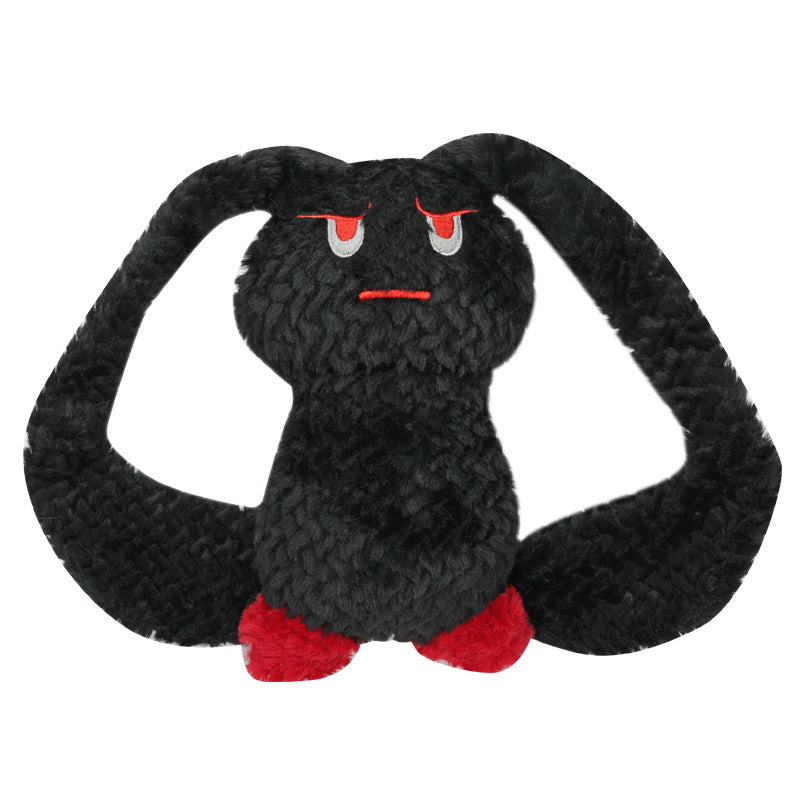HKM-4931389 Plush Bunny Dog Teething Toy for Medium Small Puppies - Squeaky Chewable Stuffed Animal