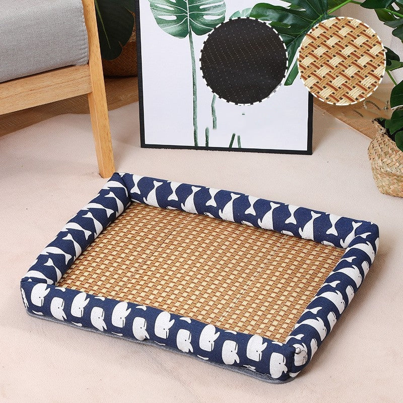 HKM-4931773 Summer Linen Pet Mat Nest - Available in Various Styles and Sizes