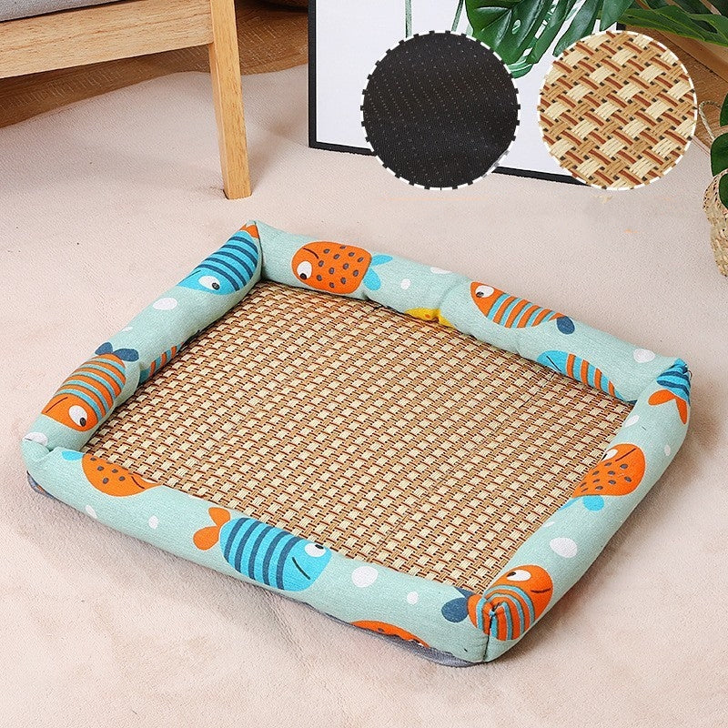 HKM-4931773 Summer Linen Pet Mat Nest - Available in Various Styles and Sizes