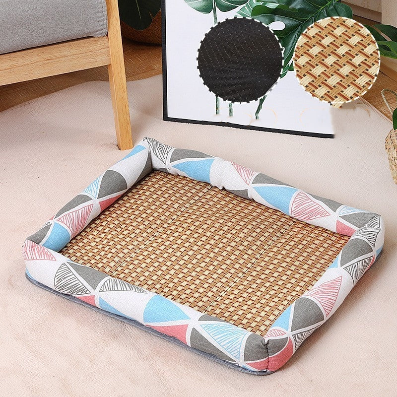 HKM-4931773 Summer Linen Pet Mat Nest - Available in Various Styles and Sizes