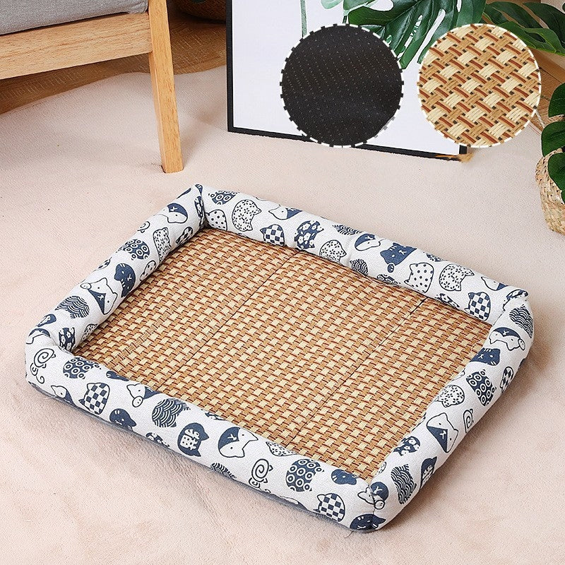 HKM-4931773 Summer Linen Pet Mat Nest - Available in Various Styles and Sizes