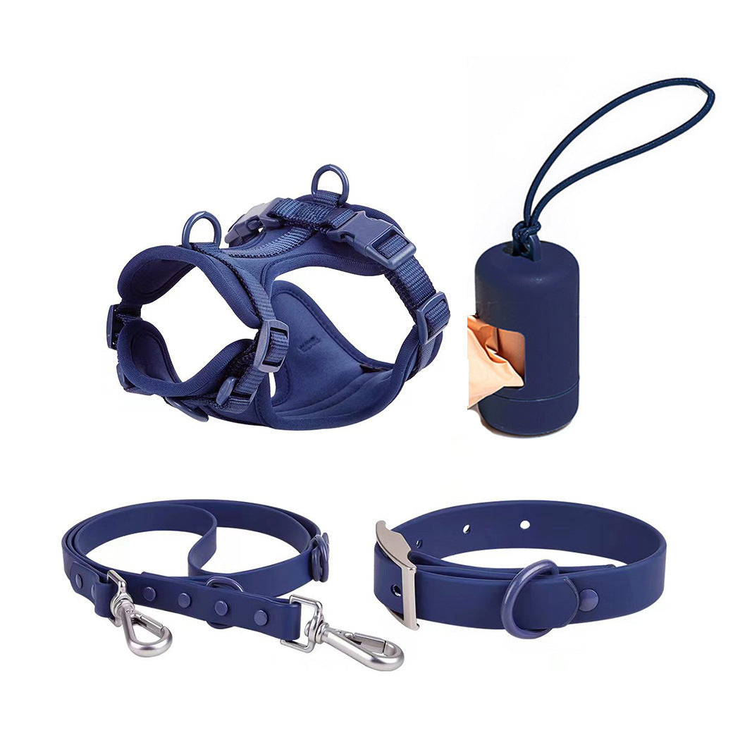 HKM-4933181 Tactical Waterproof Dog Collar and Leash Set with Chest Back Support in Various Colors