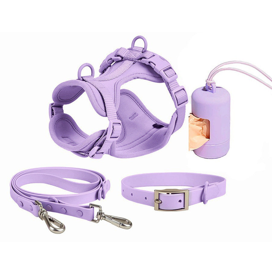 HKM-4933181 Tactical Waterproof Dog Collar and Leash Set with Chest Back Support in Various Colors