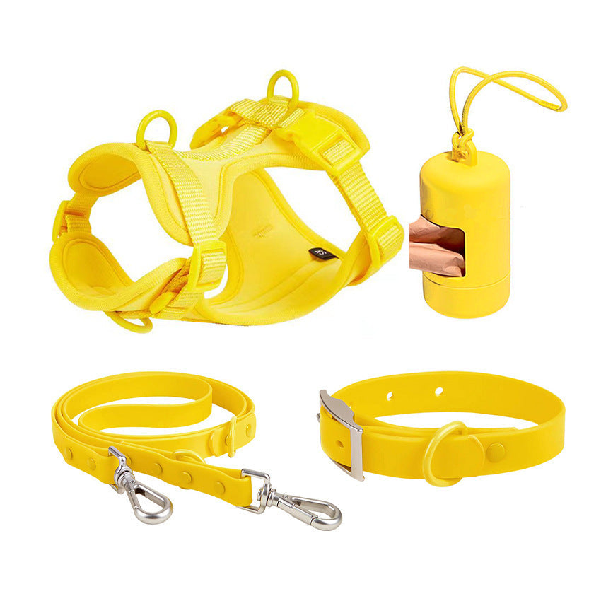 HKM-4933181 Tactical Waterproof Dog Collar and Leash Set with Chest Back Support in Various Colors