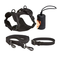 HKM-4933181 Tactical Waterproof Dog Collar and Leash Set with Chest Back Support in Various Colors