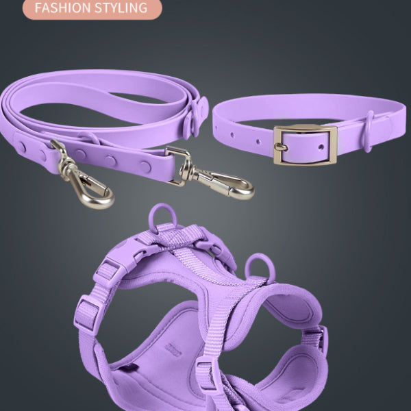 HKM-4933181 Tactical Waterproof Dog Collar and Leash Set with Chest Back Support in Various Colors