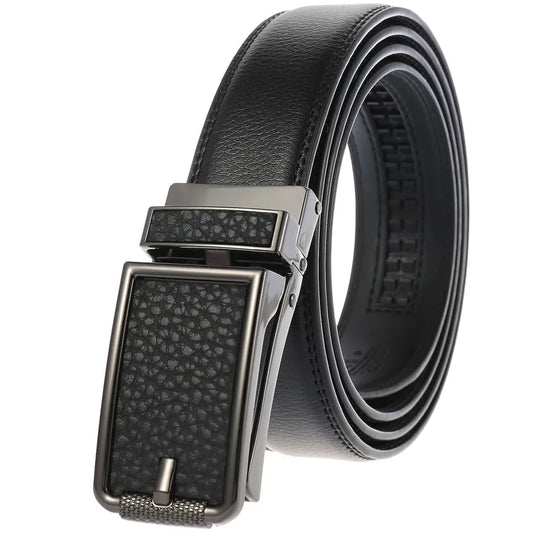 HKM-493331 Automatic Buckle Leather Belt for Business Fashion - Model LY33-32318-1