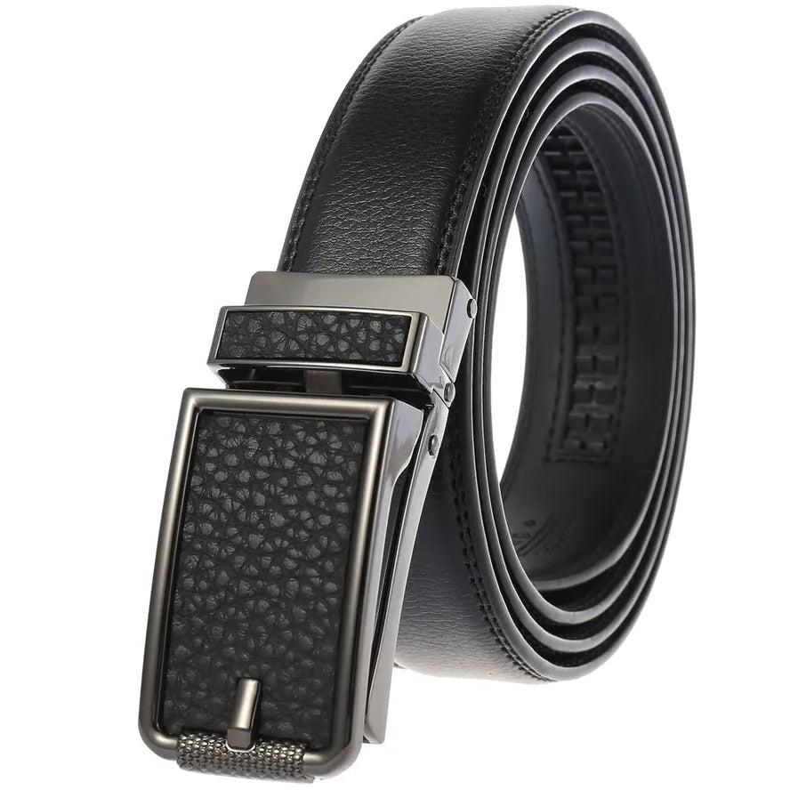 HKM-493331 Automatic Buckle Leather Belt for Business Fashion - Model LY33-32318-1