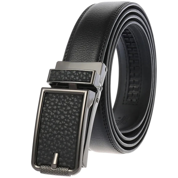 HKM-493331 Automatic Buckle Leather Belt for Business Fashion - Model LY33-32318-1