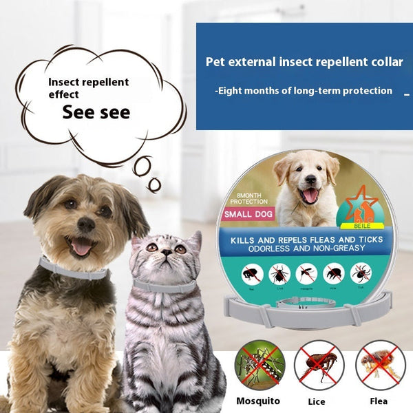 HKM-4933693 Flea Preventing Silicone Collar for Small to Large Dogs and Cats in Various Colors
