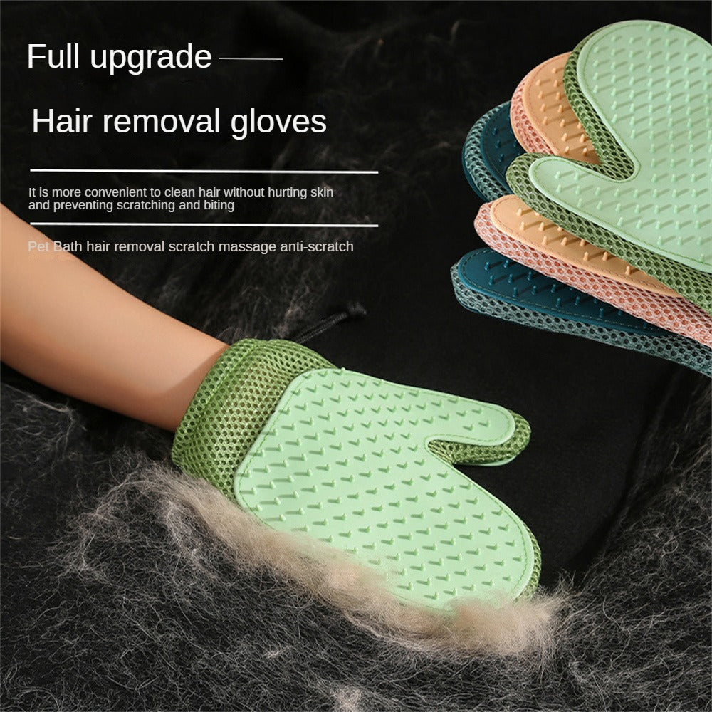 HKM-4934973 Pet Grooming Hair Removal Glove - Multi-Use Mitt for Shedding, Bathing, and Daily Combing