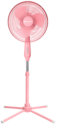 HKM-4934995 16 Inch Electric Oscillating Pedestal Fan with 3 Speed Settings, Adjustable Height and Tilt, Ideal for Home and Office