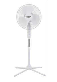 HKM-4934995 16 Inch Electric Oscillating Pedestal Fan with 3 Speed Settings, Adjustable Height and Tilt, Ideal for Home and Office