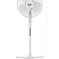HKM-4934995 16 Inch Electric Oscillating Pedestal Fan with 3 Speed Settings, Adjustable Height and Tilt, Ideal for Home and Office