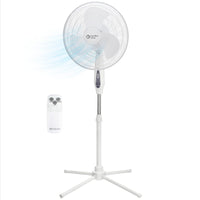 HKM-4934995 16 Inch Electric Oscillating Pedestal Fan with 3 Speed Settings, Adjustable Height and Tilt, Ideal for Home and Office