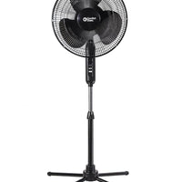 HKM-4934995 16 Inch Electric Oscillating Pedestal Fan with 3 Speed Settings, Adjustable Height and Tilt, Ideal for Home and Office