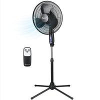 HKM-4934995 16 Inch Electric Oscillating Pedestal Fan with 3 Speed Settings, Adjustable Height and Tilt, Ideal for Home and Office