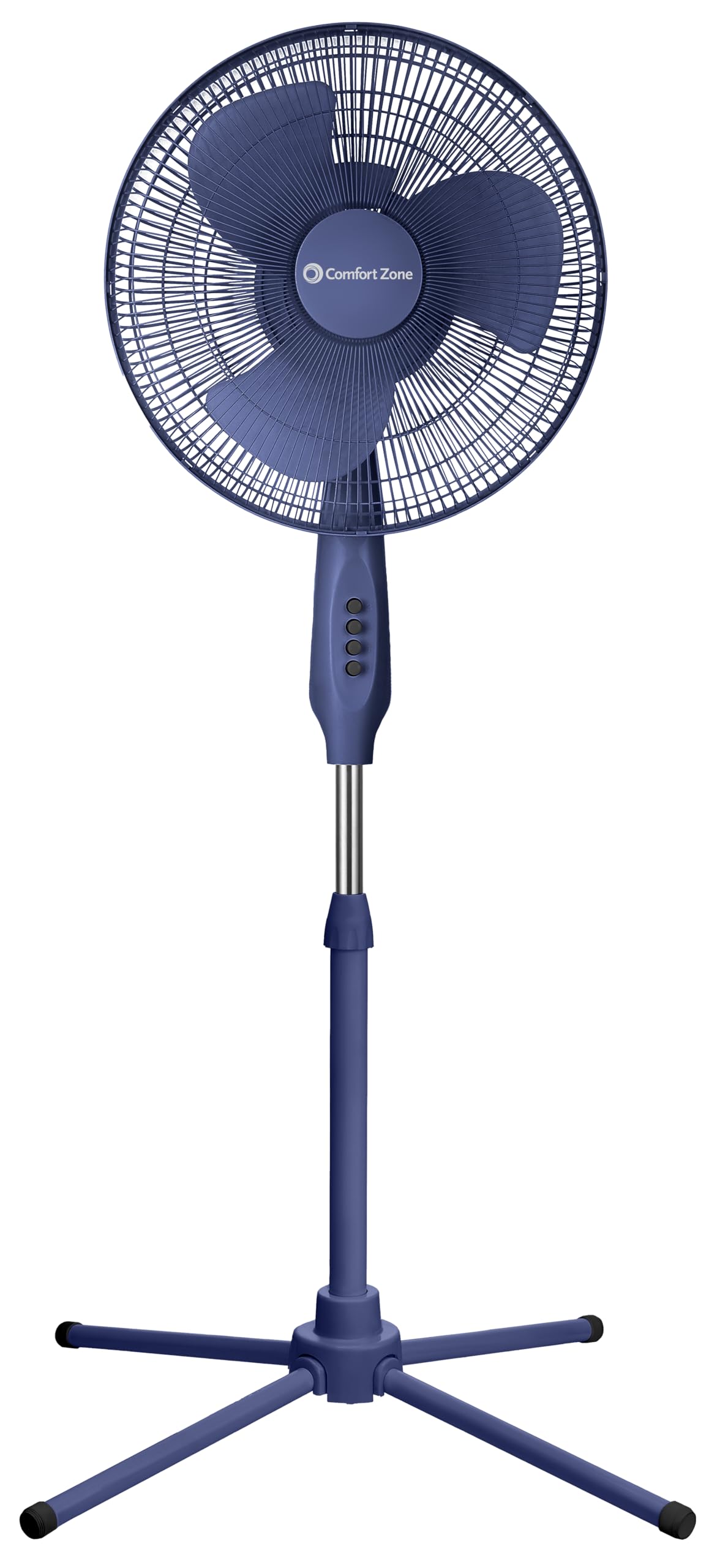HKM-4934995 16 Inch Electric Oscillating Pedestal Fan with 3 Speed Settings, Adjustable Height and Tilt, Ideal for Home and Office