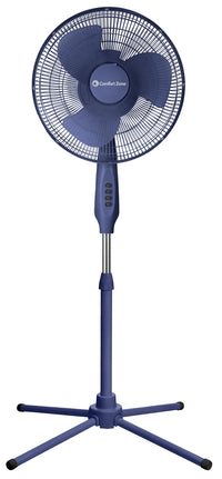 HKM-4934995 16 Inch Electric Oscillating Pedestal Fan with 3 Speed Settings, Adjustable Height and Tilt, Ideal for Home and Office