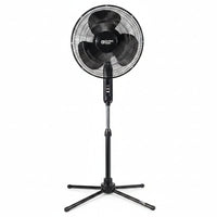 HKM-4934995 16 Inch Electric Oscillating Pedestal Fan with 3 Speed Settings, Adjustable Height and Tilt, Ideal for Home and Office