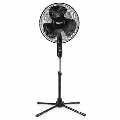 HKM-4934995 16 Inch Electric Oscillating Pedestal Fan with 3 Speed Settings, Adjustable Height and Tilt, Ideal for Home and Office