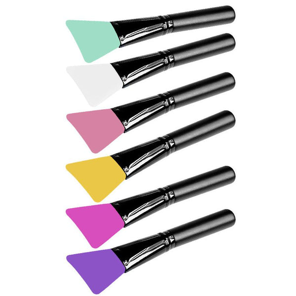 HKM-493523 Silicone Makeup Brush Tool with Long Wooden Handle - 14cm Adjusting Film Stick