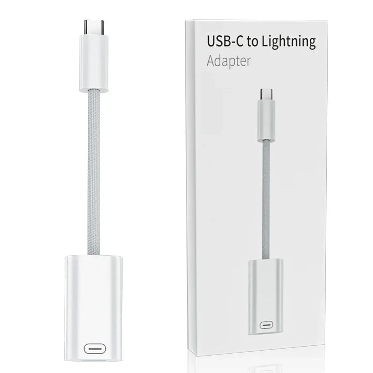HKM-493523 iPhone 15 8Pin Female to USB C Male Earphone Adapter for Charging and Data Transmission