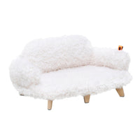 HKM-4936125 Luxury Wooden Pet Bed for Dogs and Cats ¨C Multi-Layer Plywood with Velvet Cushion in Elegant Colors