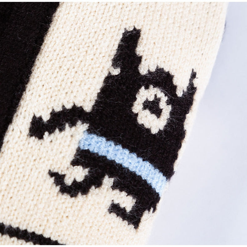 HKM-4936253 Warm Knit Dog Sweater with Monster Pattern for Small to Medium Pets - Cozy and Breathable Cardigan for Fall and Winter