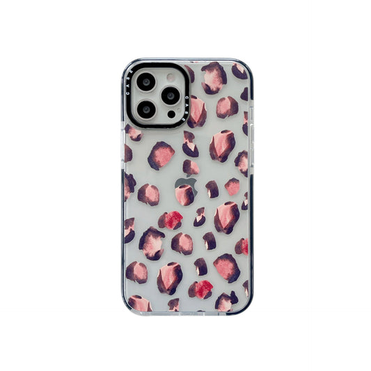 HKM-493715 Coffee Leopard Print Silicone Phone Case for Apple Models