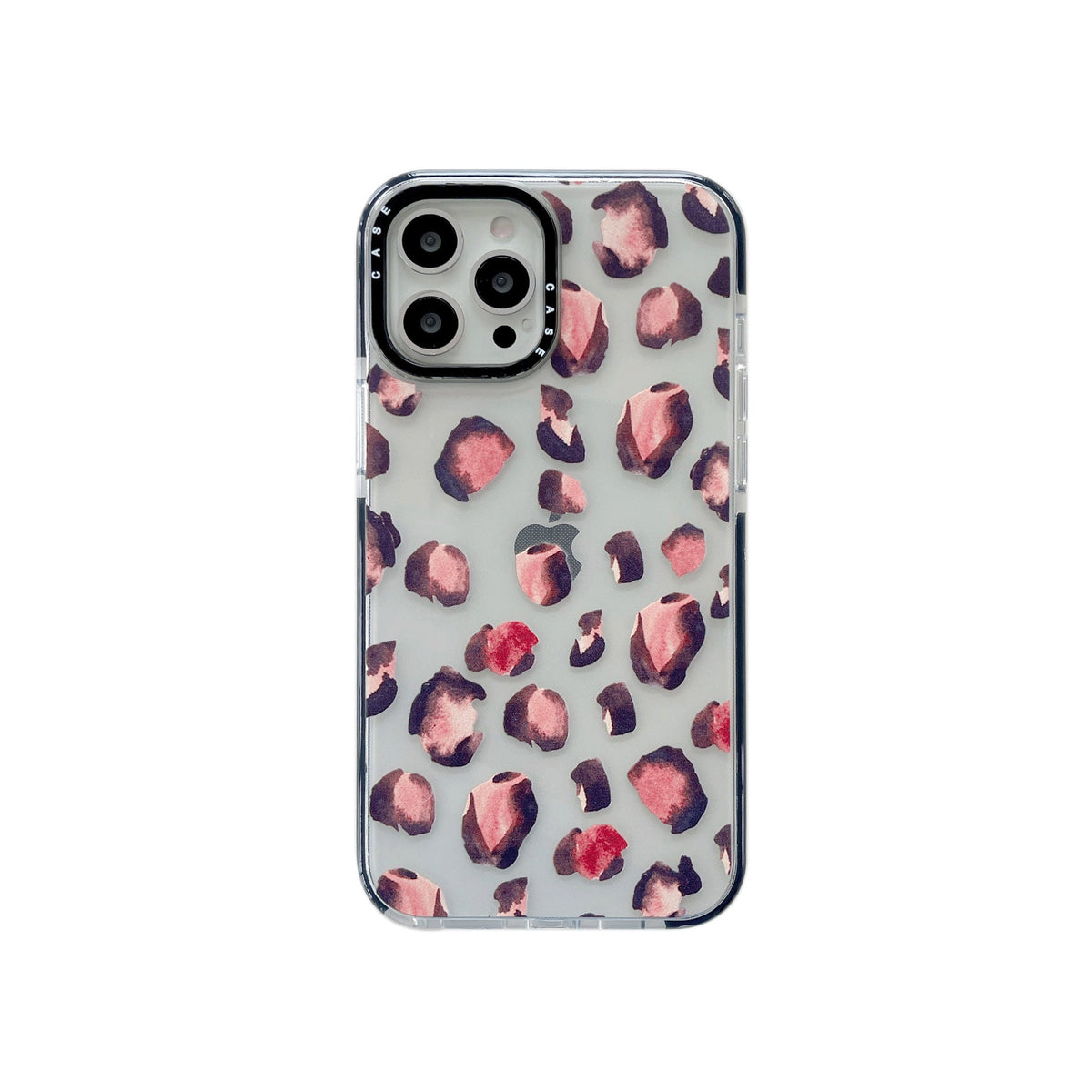 HKM-493715 Coffee Leopard Print Silicone Phone Case for Apple Models