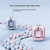 HKM-493779 Wireless Bluetooth In-Ear Headset with LED Display and Transparent Design